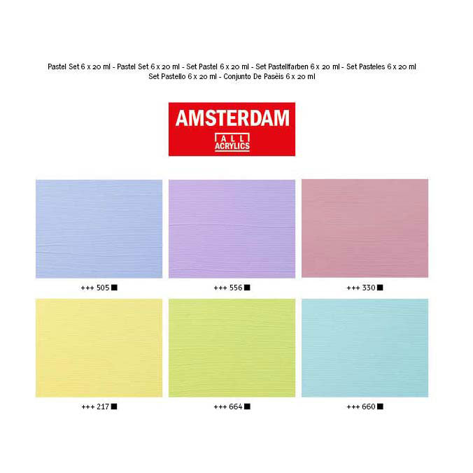 Amsterdam All Acrylics Amsterdam • Standard-Serie Acrylfarben-Pastellset 6 x 20 ml