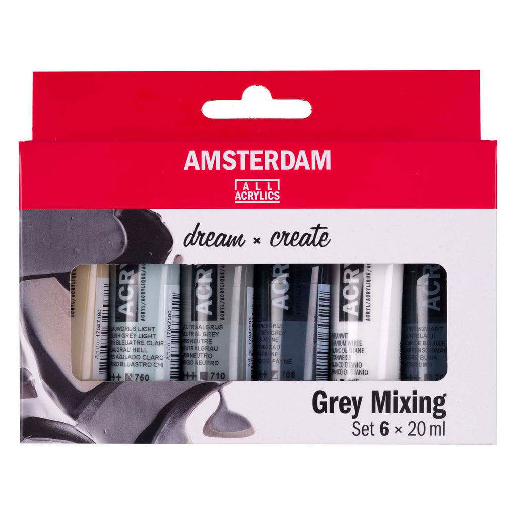 Amsterdam All Acrylics Amsterdam • Standard-Serie Acrylfarbe Grautöne Set 6x20ml