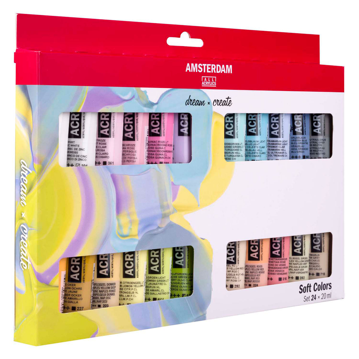 Amsterdam All Acrylics Amsterdam • Standard-Serie Acrylfarbe, sanfte Farben, Set 24 x 20 ml