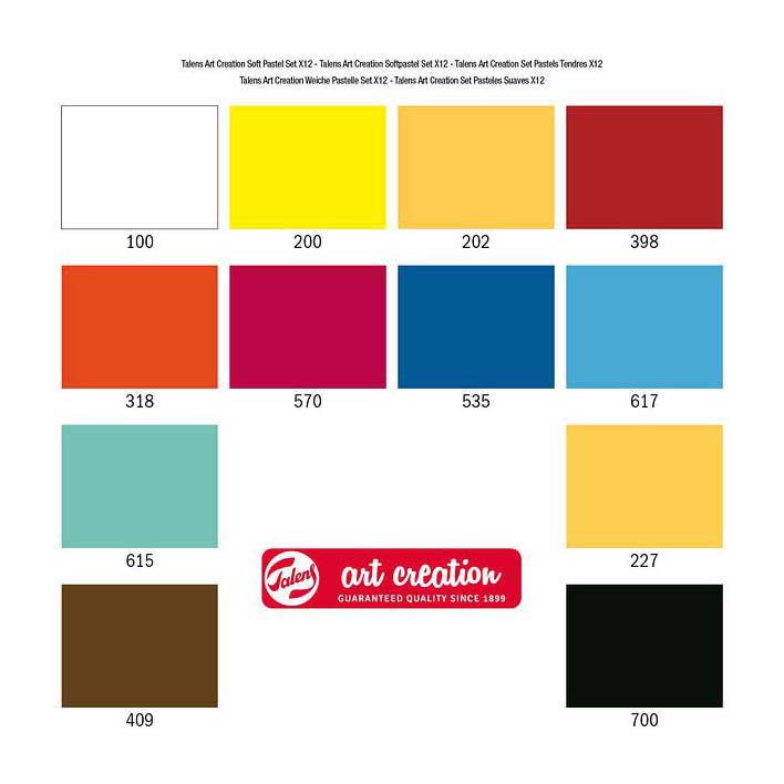Talens Kunstkreation Softpastellkreiden, 12 Stück.
