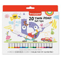 Bruynzeel - Filztip Stifte Twin Point 20 Stück