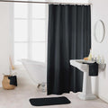 Wicotex douchegordijn uni pvc 180x200cm zwart exclusief ophangringen
