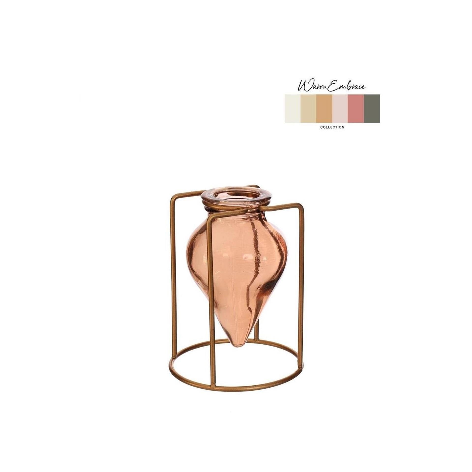 Ideas 4 seasons bloemenvaas breeze amber ø8,5xh11cm
