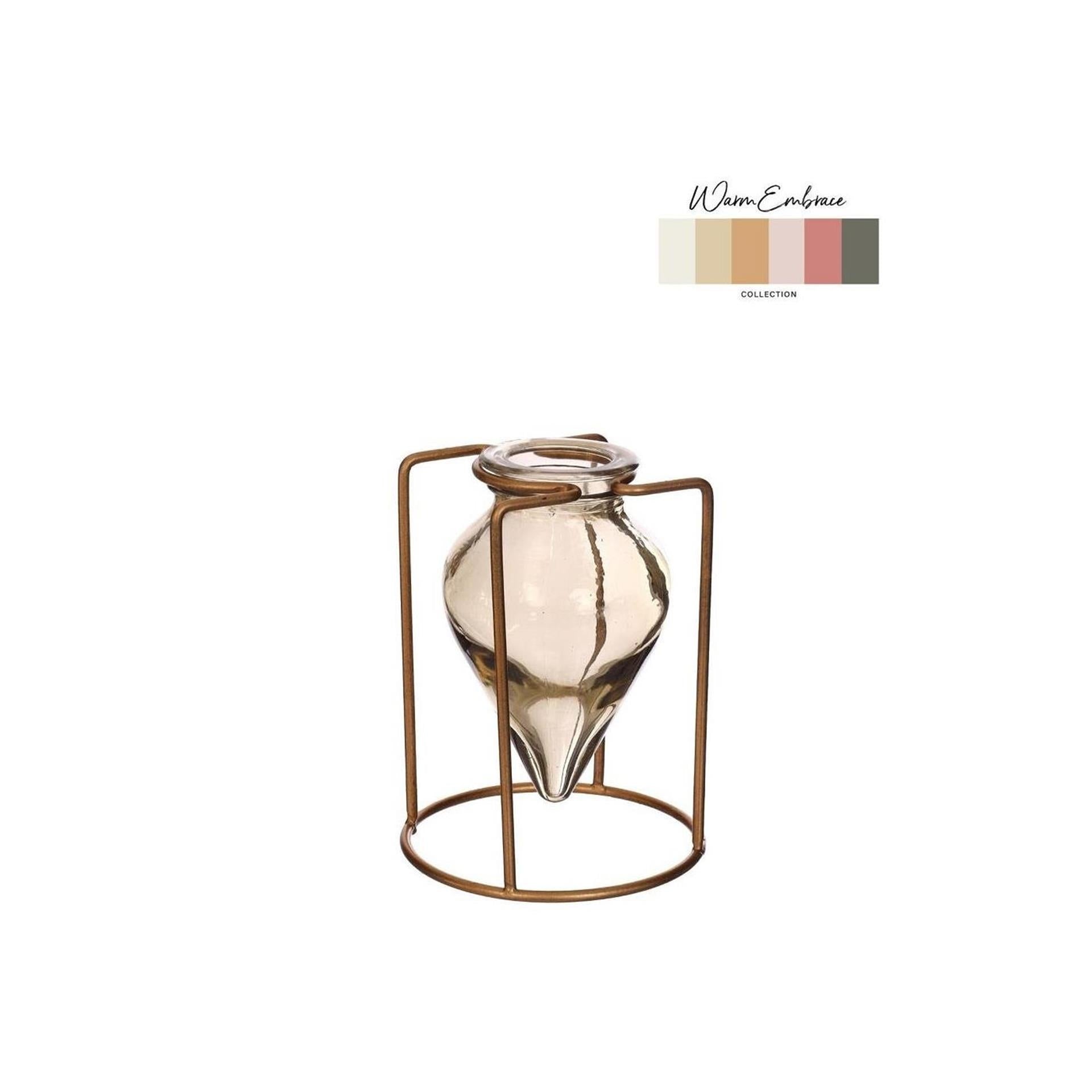 Ideas 4 seasons bloemenvaas breeze groen 8721grijs h11cm