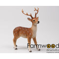 Farmwood animals tuinbeeld hert 13x7x17 cm