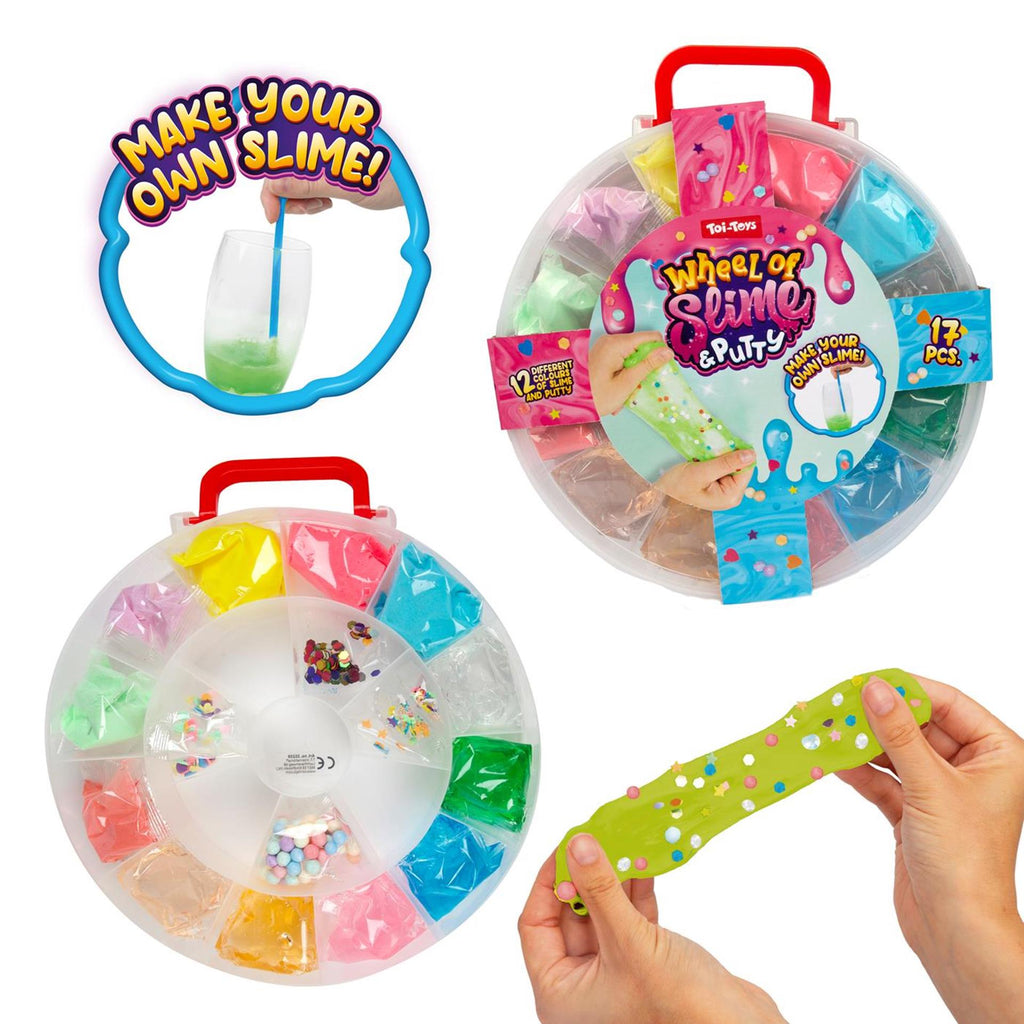 Toi-Toys Knetmasse-Rad, 12 Farben - 17 Stück.