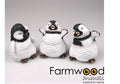 Farmwood animals tuinbeeld pinguin polystone 13x22x20cm