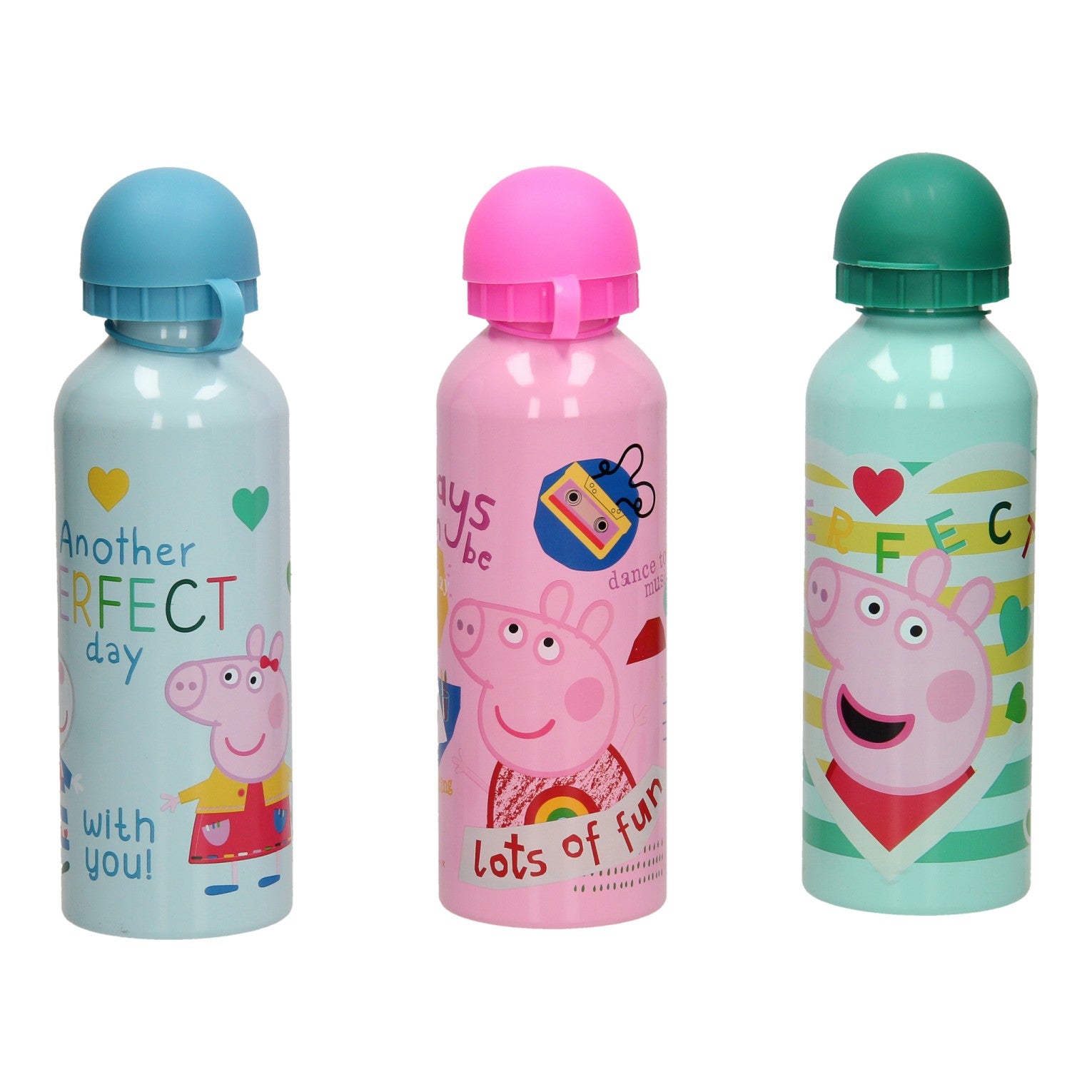 Peppa Pig Trinkflasche aus Aluminium mit Lizenz für Kinder