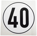 Ad informatiebord witte plusguide geschwindigkeit kilometer sign 40km witte plusguide