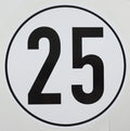 Ad hinweisschild witte plusguide geschwindigkeit kilometer sign 25km witte plusguide
