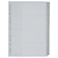Tabbladen leitz grijs blanco a4 polypropyleen