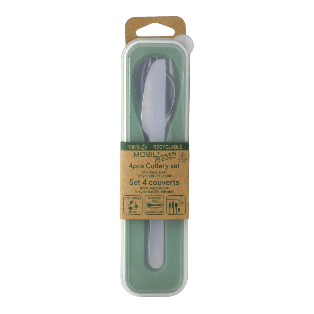 Amefa To-Go-Besteckset, 4-teilig, Edelstahl