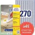 Herkleefbare etiketten avery zweckform wit