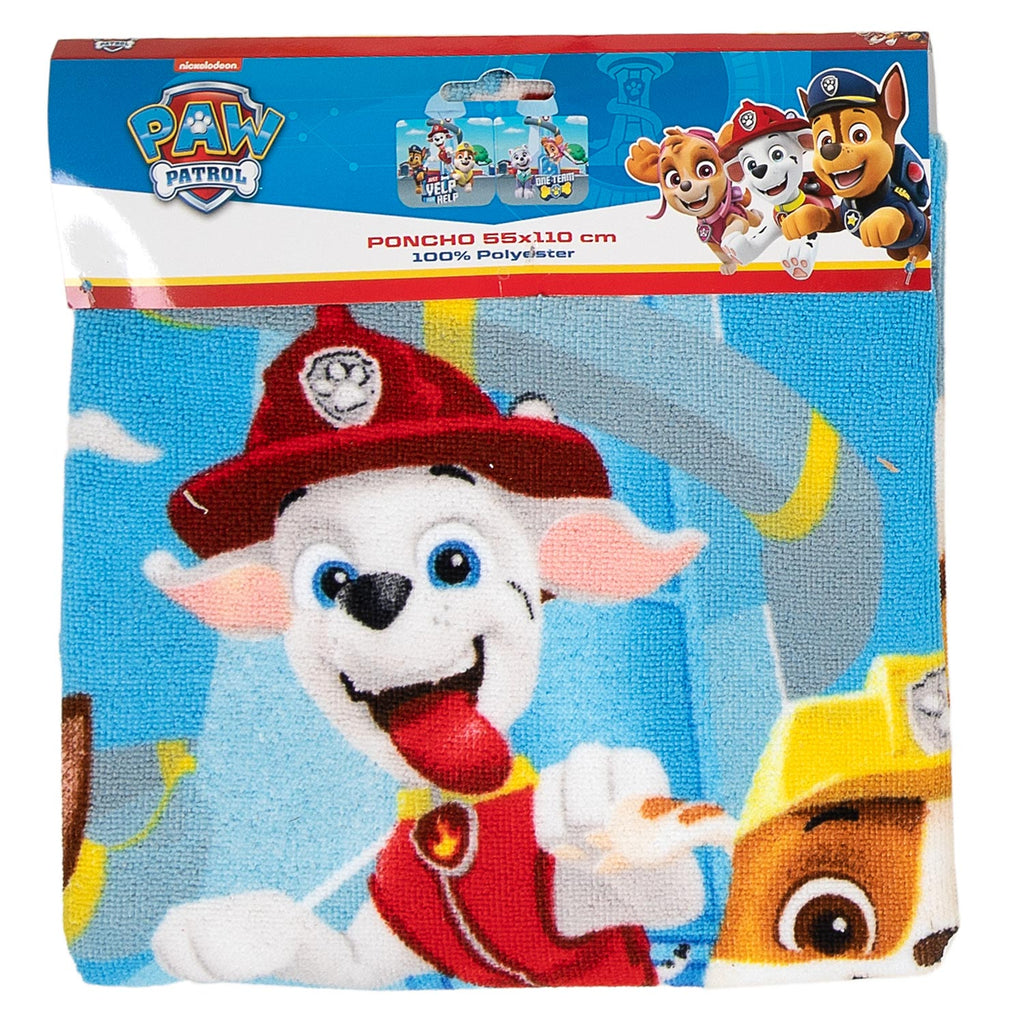 Paw Patrol Poncho, 100 % Polyester, 55 x 110 cm