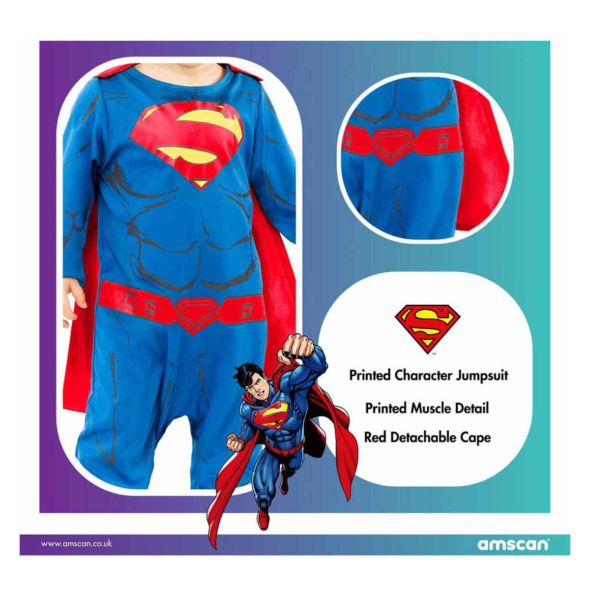 Kinderkostuum superman, 2-3j.