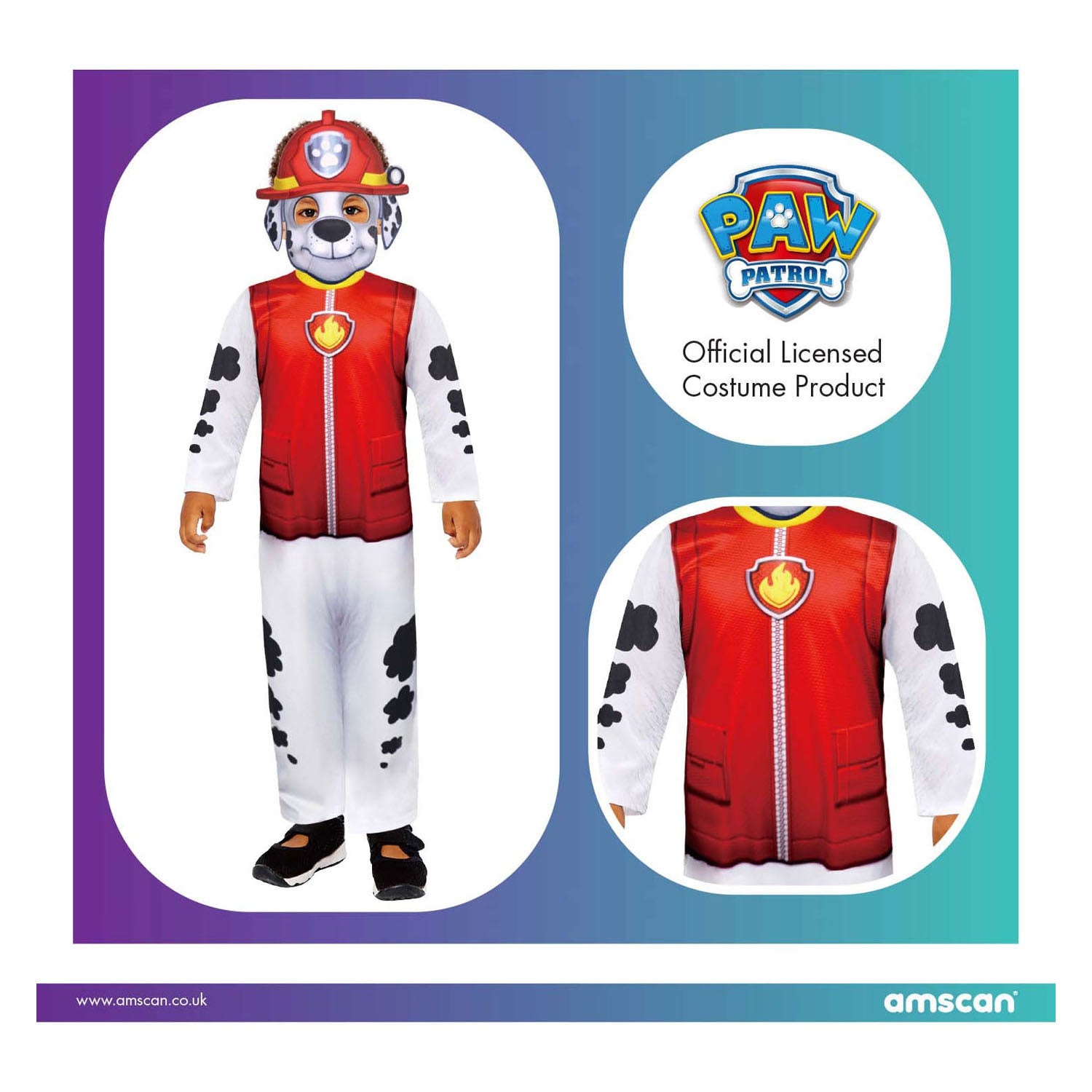 Paw Patrol Kinderkostüm Marshall, 4-6 Jahre (alternativ)