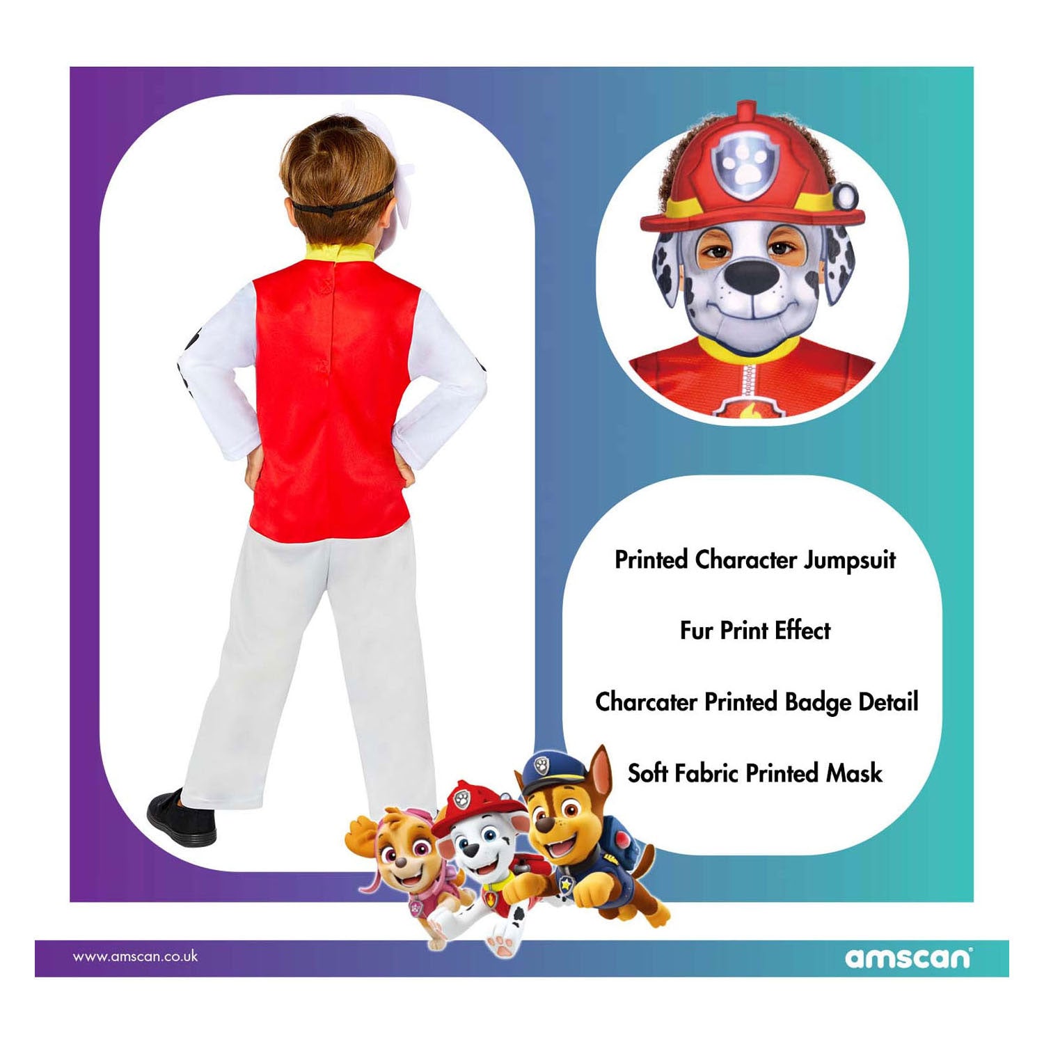 Paw Patrol Kinderkostüm Marshall, 4-6 Jahre (alternativ)