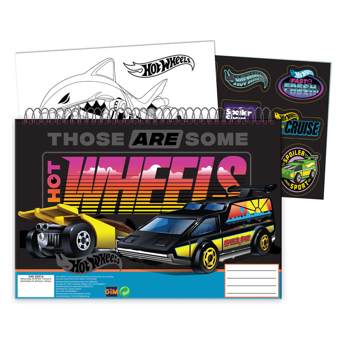 Hot Wheels Zeichenblock, 40 Blatt