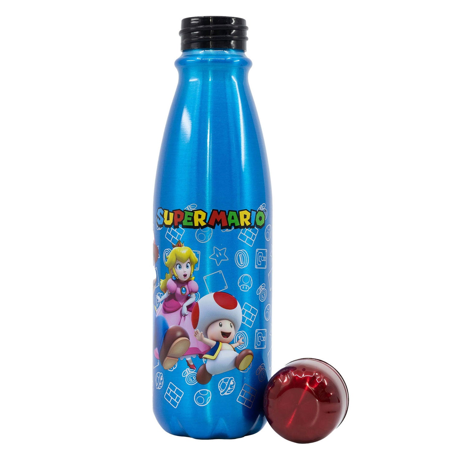 Super Mario Trinkflasche aus Aluminium, 600 ml
