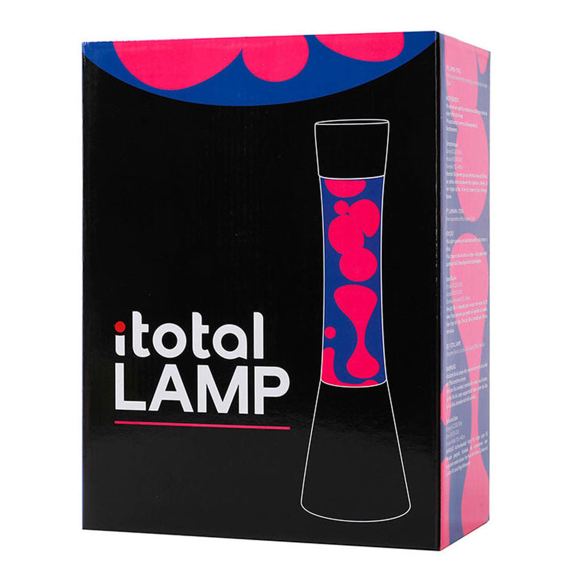Itotal Lavalampe Schwarz Lila Rosa, 40 cm