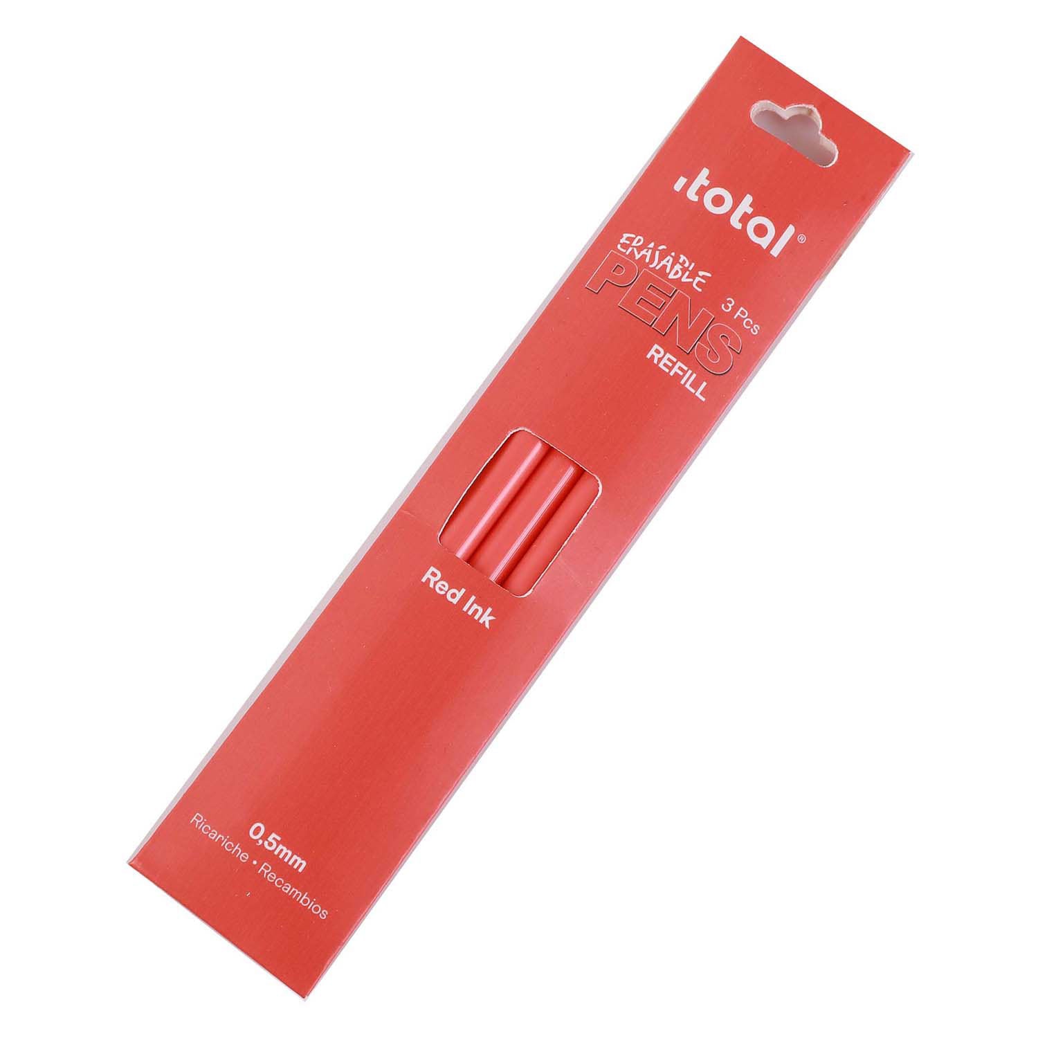 Itotal uitwisbare inkt navulling rood, 3st.