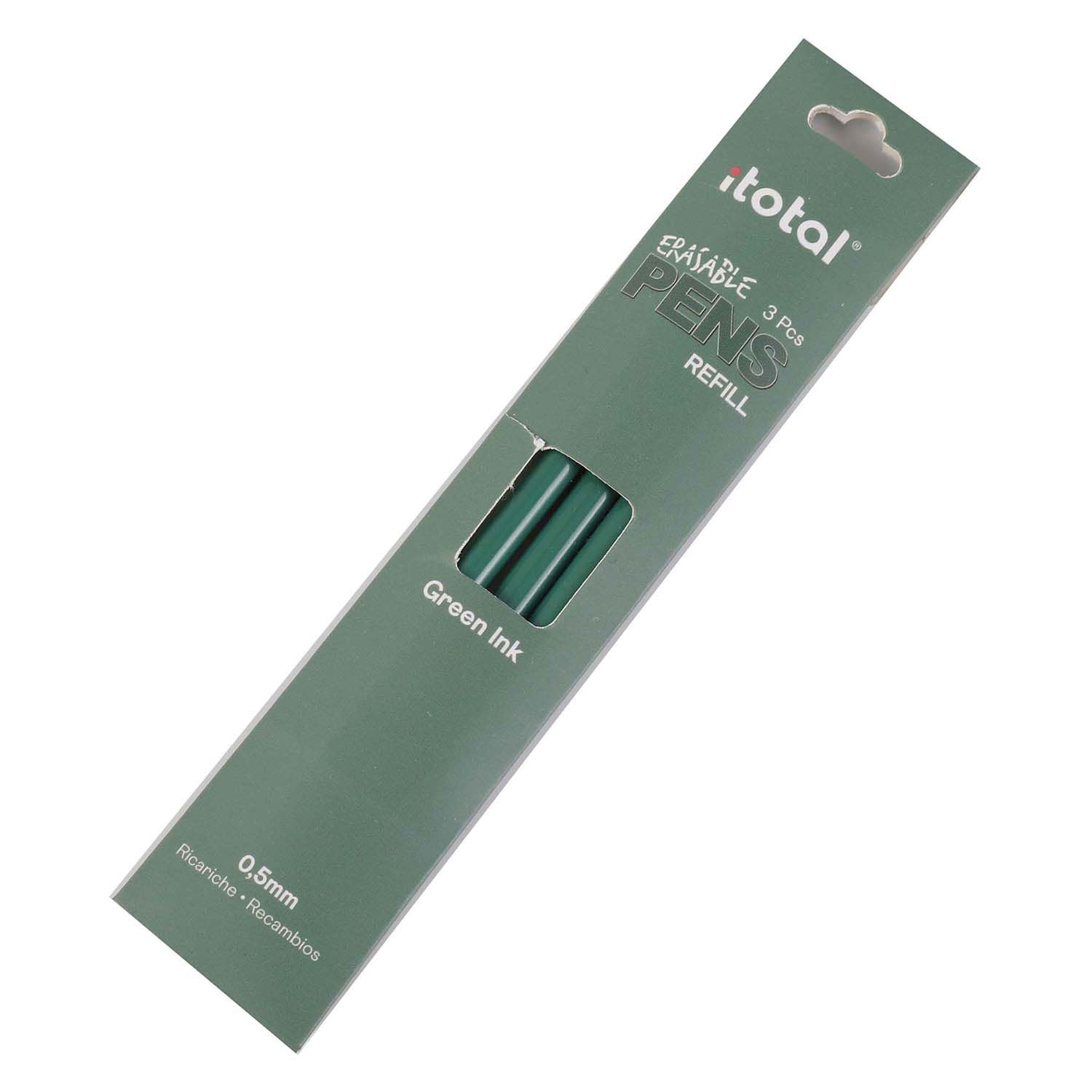 Itotal uitwisbare inkt navulling groen, 3st.
