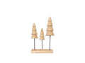 House of nature kerstboom hout 33cm 3-delig op voet