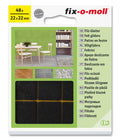 Fix-o-moll viltglijder 22x22mm 48 stuks bruin