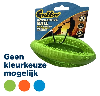 Happy Pet Grubber Interaktiver Rugbyball Mini, sortiert
