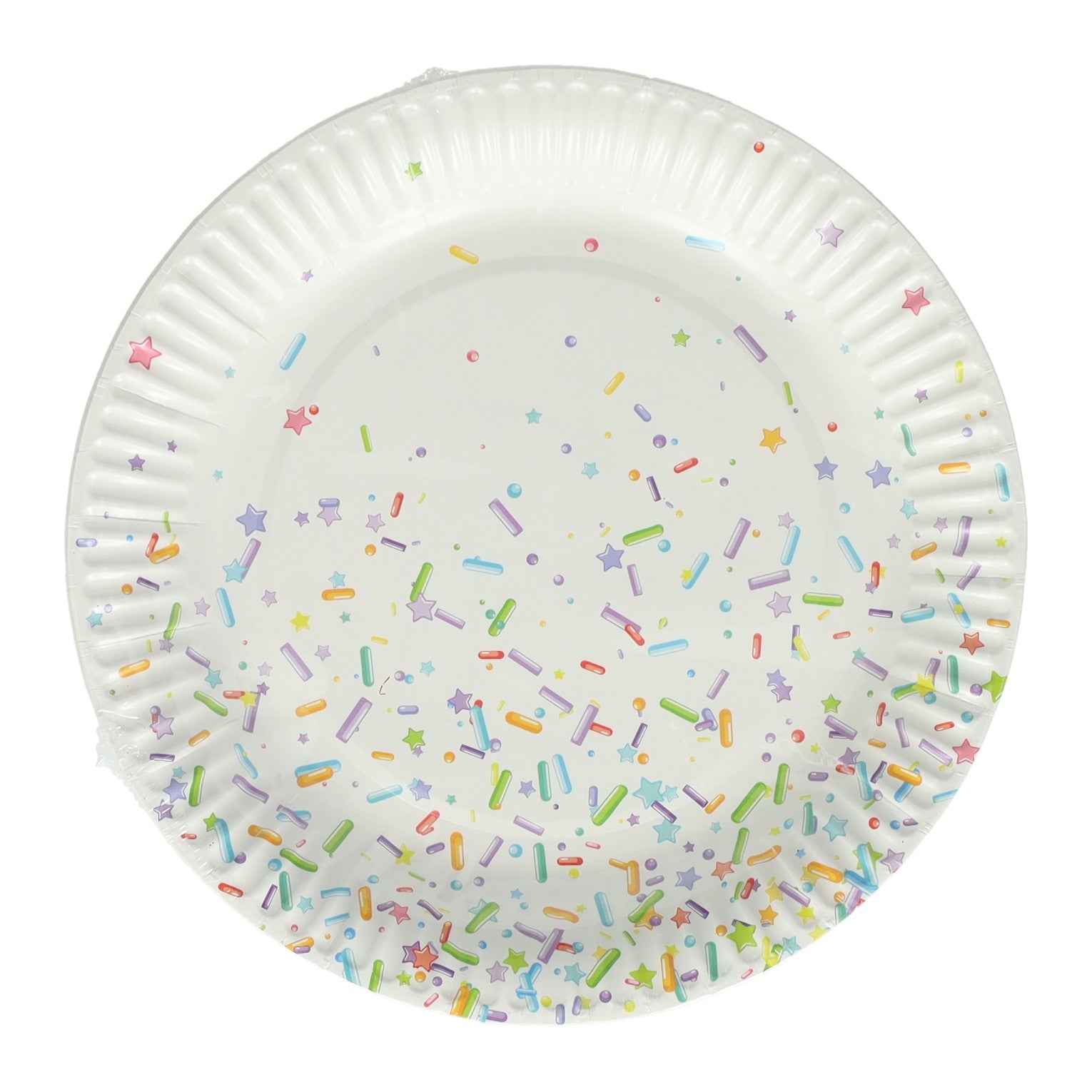 Papieren feest borden 18cm, 10st.