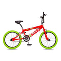 Royal-Bugatti Tornado Freestyle 20-Zoll BMX-Rad - Rot mit grünen Reifen