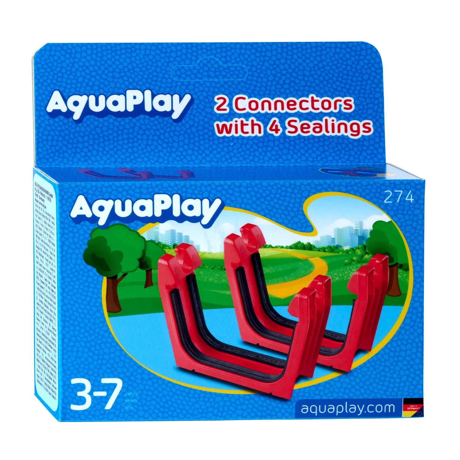 Aquaplay big - - connector met afdekstrips 2x - waterbaanaccessoires