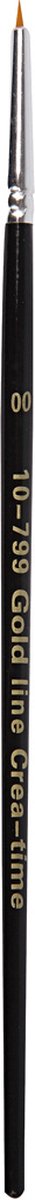 Creativ company gold line acryl penselen, 0 , rond, 12 stuks
