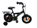 Bikefun Kinderfahrrad Boost 12 Zoll – mit Stützrädern und Bremsnabe – schwarz