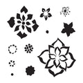 The crafter's workshop • template 15x15cm layered flowers