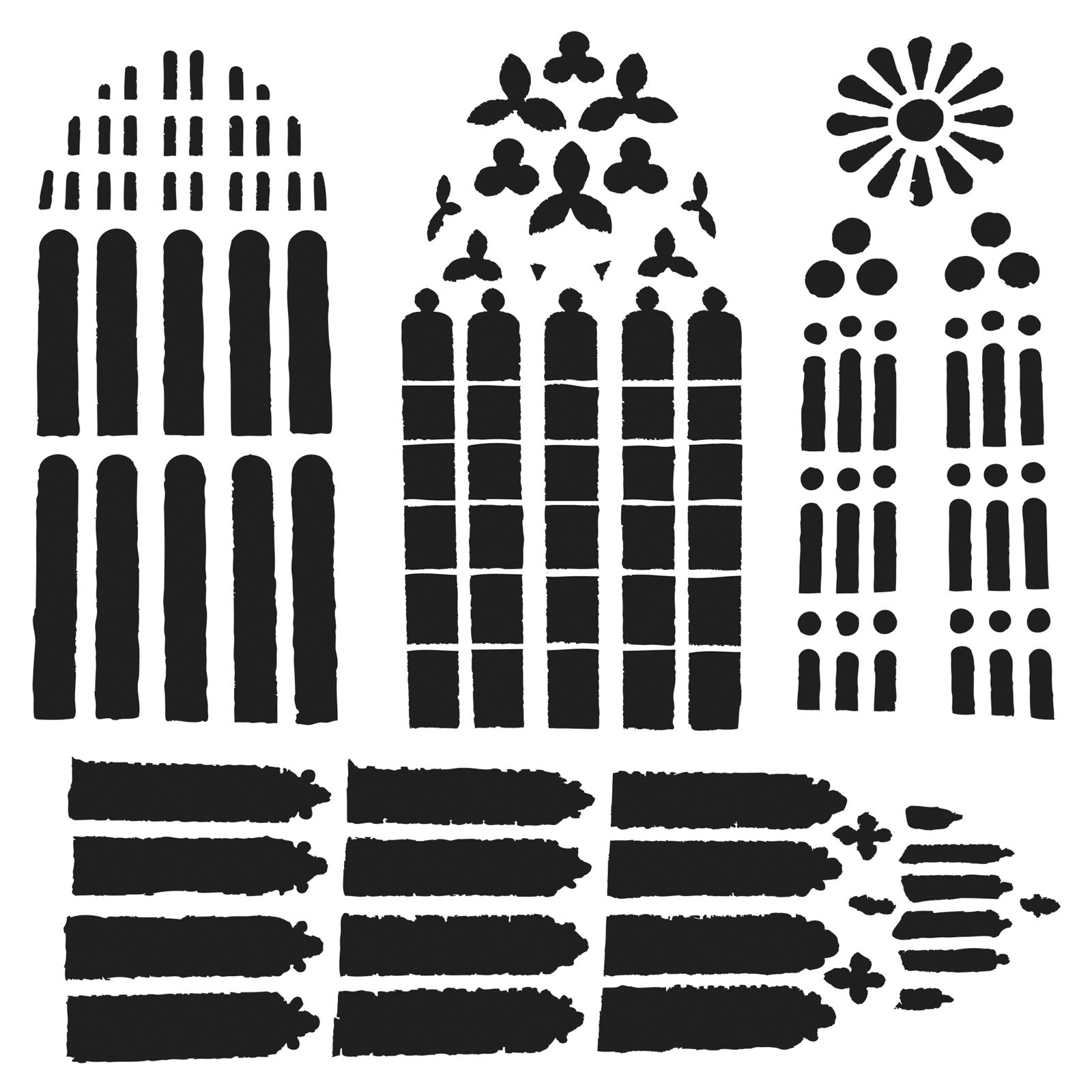 The crafter's workshop • template 30x30cm church windows