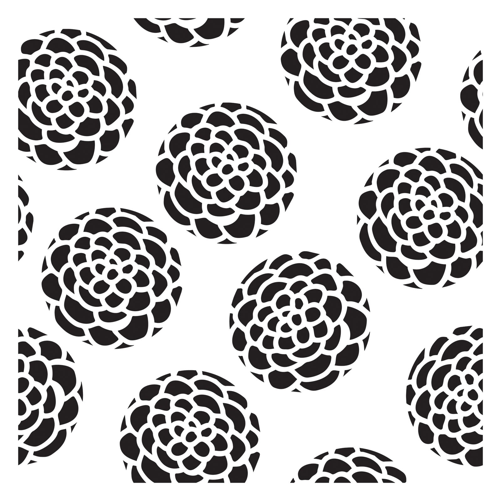 The crafter's workshop • template 15x15cm scallop flowers