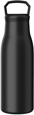 Merkloos sans marque kozie thermosfles 360 ml – rvs – dubbelwandig geïsoleerd – zwart – lekvrije drinkfles