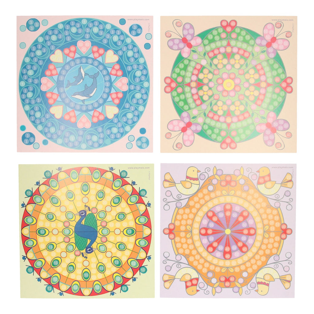 Playmais mosaic kaarten versieren trendy mandala
