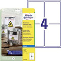Waterbestendige folie-etiketten avery zweckform j4774-10 polyester wit