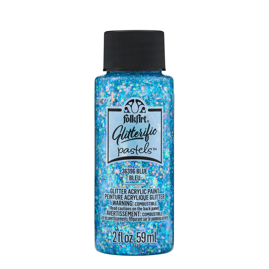 Folkart • glitterific pastels acrylic paint blue 59ml