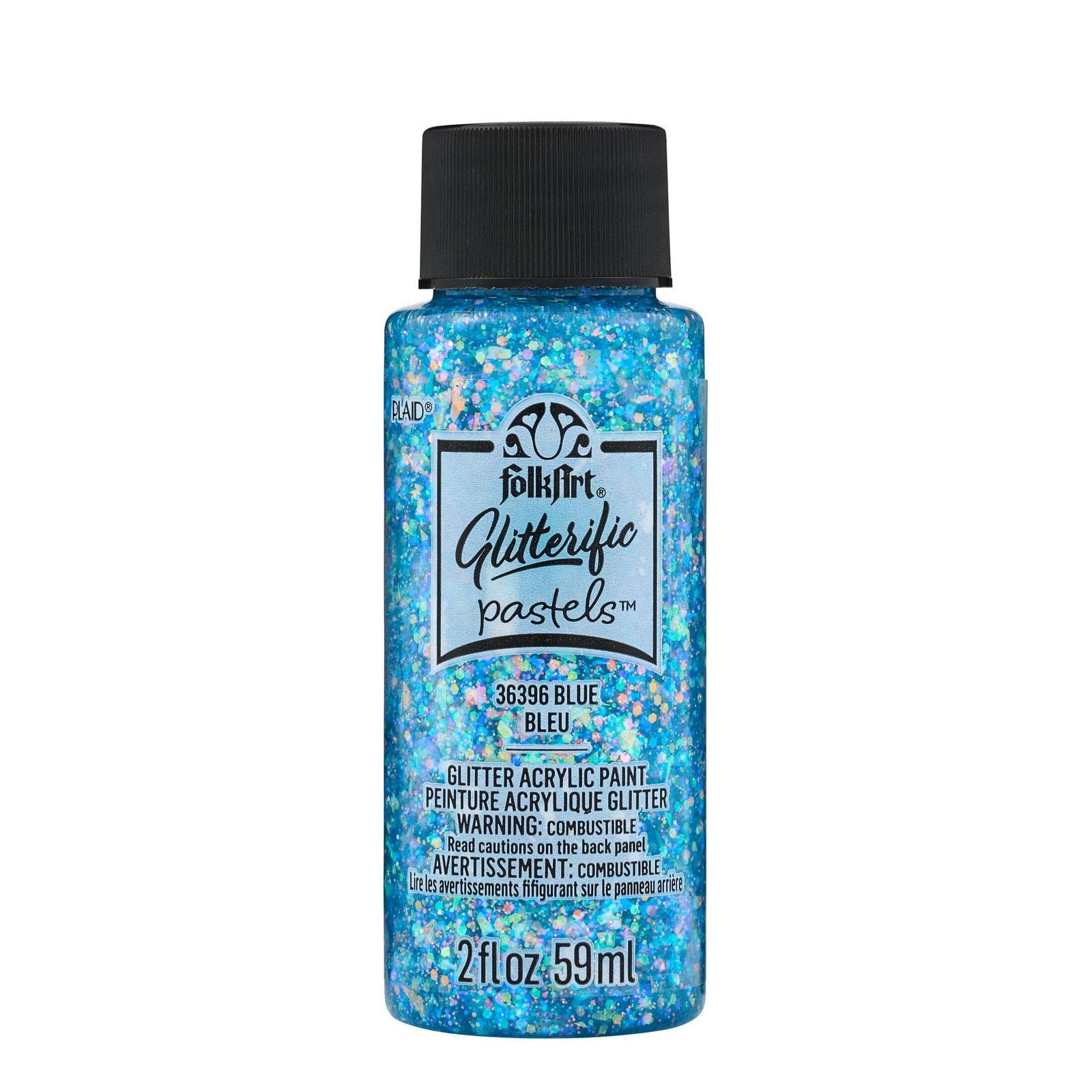 Folkart • glitterific pastels acrylic paint blue 59ml