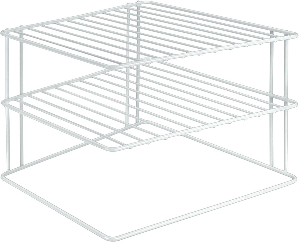 Metaltex silos space bordenrek 2 etages 25x25x19 cm wit