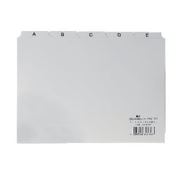 Durable 366002 - alphabetic tab index - pvc - white - landscape - a6 - 0.3 mm