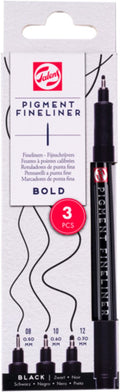 Talens pigment fineliner set vet, 3 stuks