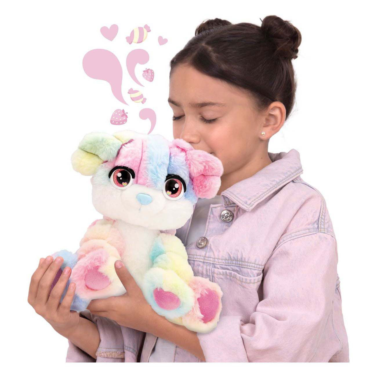 Spectron Cotton Cuties Welpe – Duftendes Zuckerwatte-Plüschtier, 30 cm