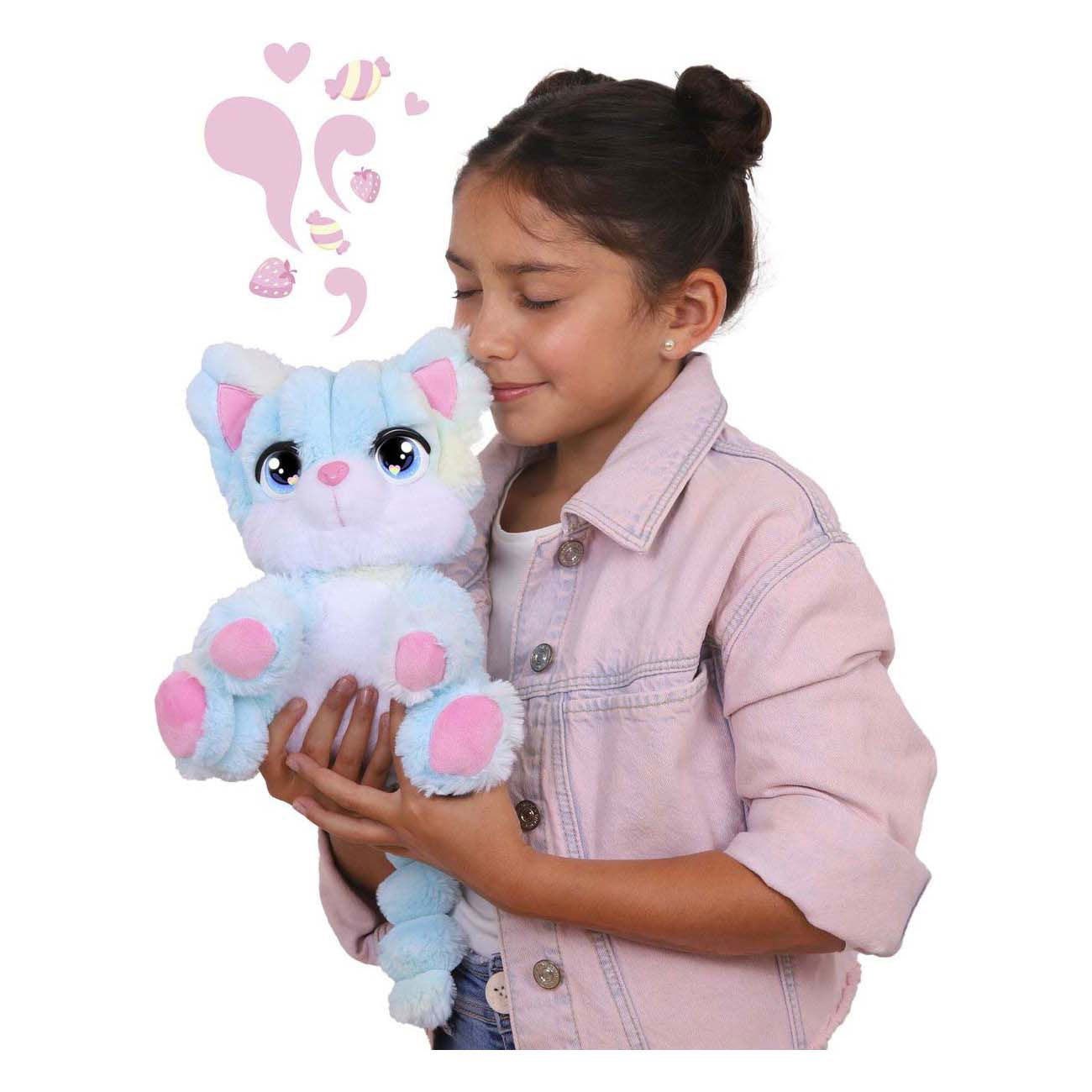 Spectron Cotton Cuties Kitty – duftendes Kuscheltier aus Zuckerwatte, 30 cm