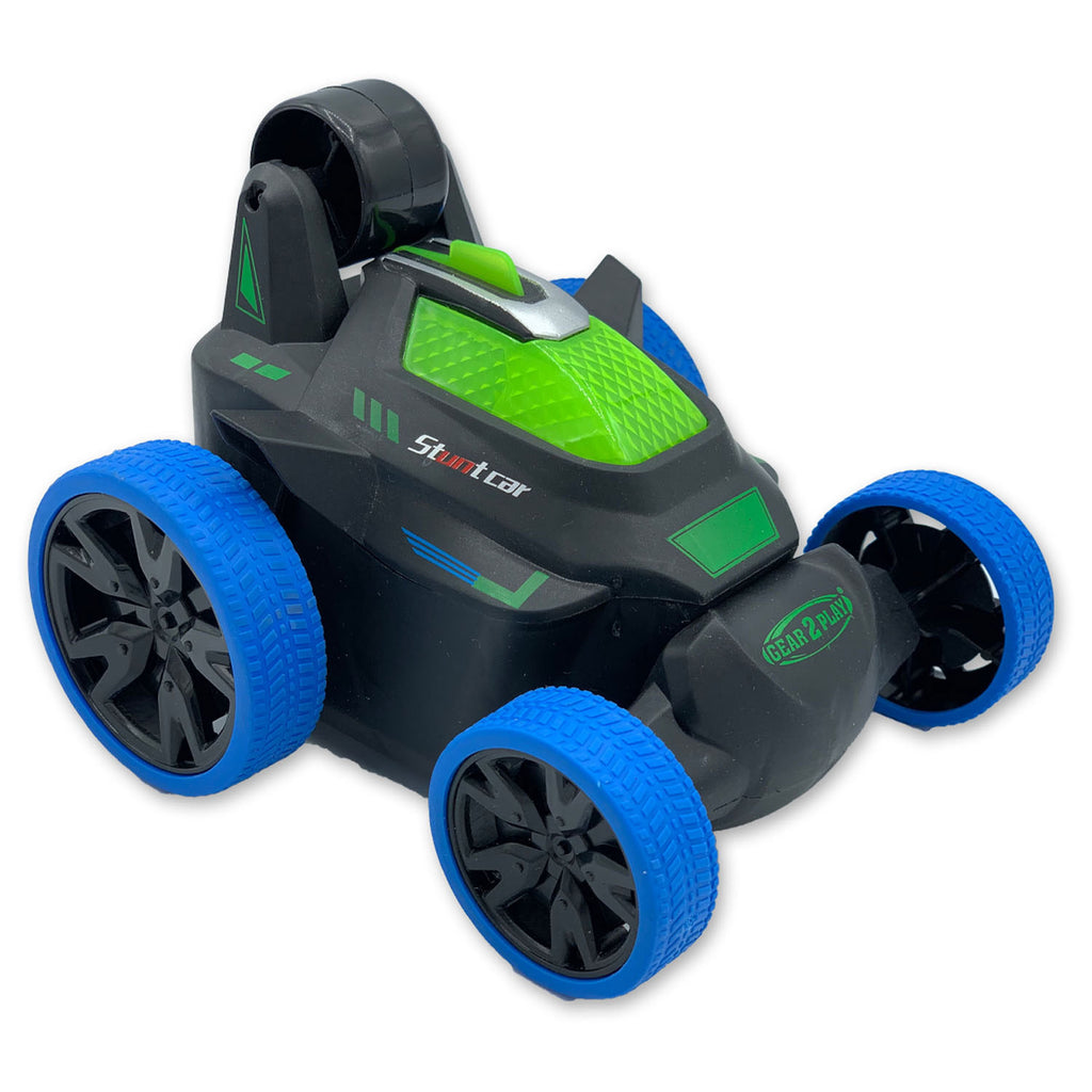 Gear2play rc stunt roll stuntauto blauw - bestuurbare auto