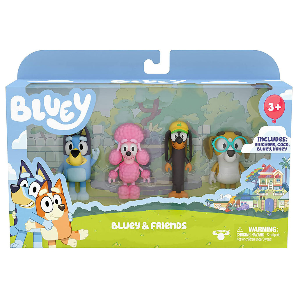 Spectron Bluey Freunde Spielfiguren, 4 Stück.