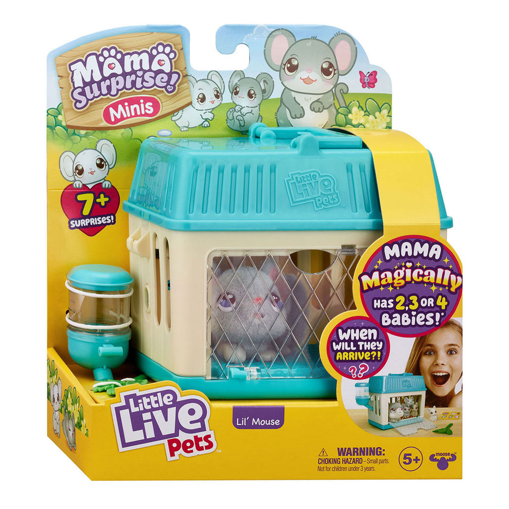 Moose Toys Little Live Pets Mama Überraschungs-Mini-Spielfigur Maus